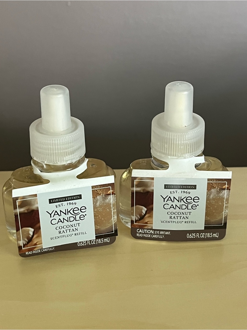 Two New Yankee Candle Coconut Ratton Plug In Scented Refills